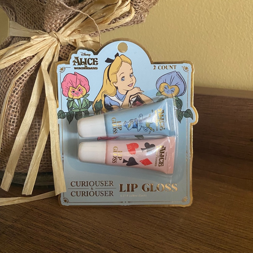 Disney Alice Wonderland Lip Gloss 2ct - Curiouser & Curiouser NWT
